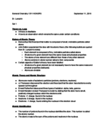 General Chemistry I: Set 1 Notes