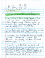 HWC 308 Chapter 1 Notes