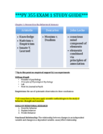 PY 355 EXAM 1 STUDY GUIDE