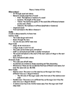 Theory I: Week 2 Notes