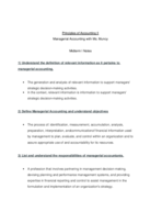 Midterm 1 Study Guide Managerial Accounting