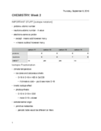 Chemistry, week 2 notes