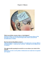 Memory - Introducing Psychology (Chapter 6)