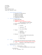Chemistry 115: Lecture 2&3  Notes