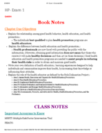 Health Promotion, Week 2 Notes