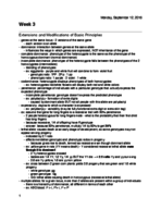 Week 3 Notes - Genetics