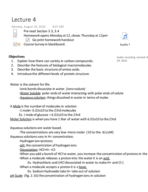 Biology 160 Lecture 4