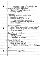 Math 225, Exam #1 Study Guide