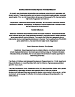 Environmental and Genetic Influences to Criminal Behavior 