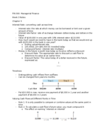 Finance 301 Week 3 Notes