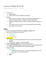 Econ 201 Lecture 4 Notes