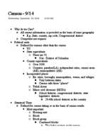 Census - 9/14 notes