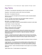 Intro to the American Legal System - Midterm