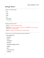 Biology, Week 3