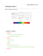 Chemistry, Week 3