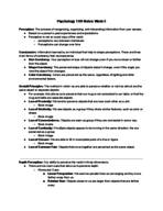 Psychology 1101 Notes: Week 5