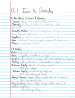 Chapter 1 Intro to Chemistry
