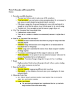 Week 4 Part 3 Notes: Sensation and Perception
