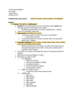 History of Buddhism, Week 4 Lecture Notes