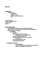 Hitchcock Notes Week 4