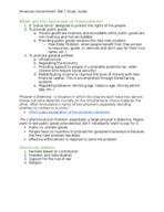 American Government Midterm 1 Study Guide