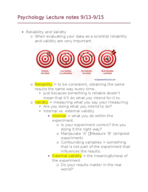Psychology week 3 lecture 9/13-9/15