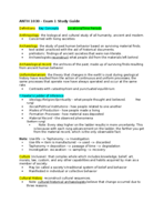 ANTH 1030 - Exam 1 Study Guide