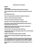 Bensens Biology 104 First Exam Study Guide
