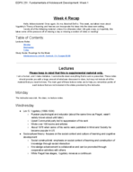 Week 4, EDPS 251: Fundamentals of Adolescent Development