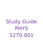 Unit 1 Exam Study Guide