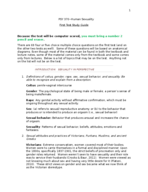 PSY 370 Study Guide for Test 09/22