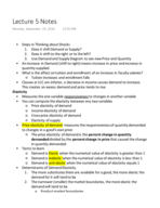 Econ 101 Lecture 5 Notes