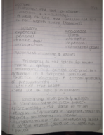 Lecture and reading notes 9/12-9/14