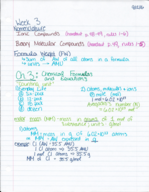 CHM 141 notes week 3