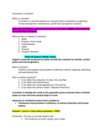 Introduction to Nutrition