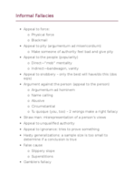 Informal Fallacies