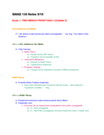 SMAD 150 Notes, Week 4 (9/19)
