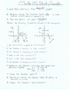 College Algebra Study Guide