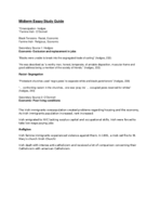 NYC History- Midterm Essay Study Guide