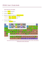 EPS101 Exam 1 Study Guide
