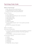 Psychology Study Guide