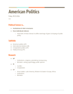 POSC 010 Notes Week 1