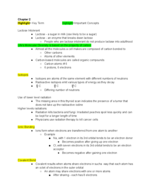 BIOL 1543, Chapter 2 Class notes