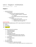 Gen Bio Chapter 5 and 6 notes