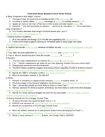 Lifetime Fitness Final Exam Fall 2016 Study Questions (from Power Points)