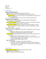 GEO 101 Exam 1 Study Guide