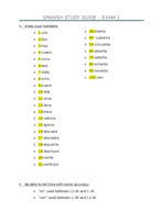 Spanish Study guide Exam 1