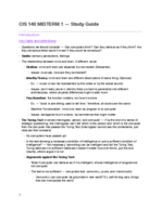 CIS 140 Midterm 1 SG