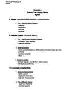 AMY 2A Lecture Notes - Ch. 4 - Tissue: The Living Fabric PART 1