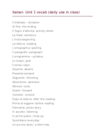 Italian unit 1 vocabulary